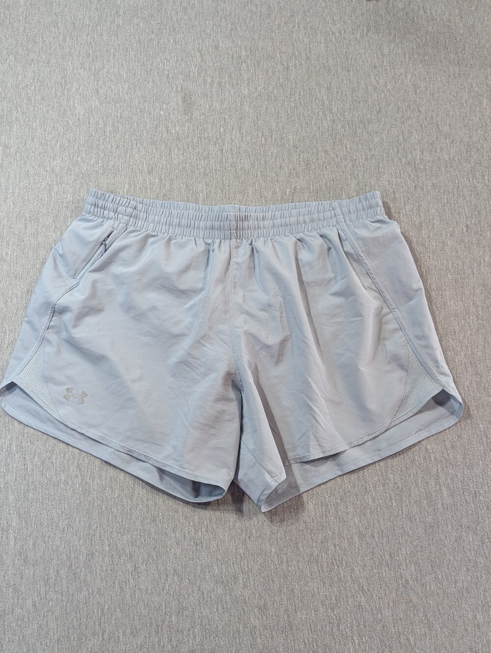 Under Armour Running Training Shorts Women's Large Light Blue Grey